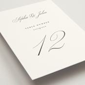 "From This Moment On" - Table Numbers in Classique by Design Lotus - Detail