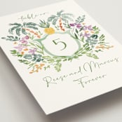 "Tropical Dreams" - Table Numbers in Jungle by Petra Kern - Detail