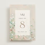 "english garden" - Table Numbers in Daffodil by Lindsay Megahed - Front