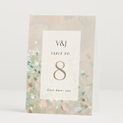 "english garden" - Table Numbers in Daffodil by Lindsay Megahed - Folded
