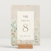 "english garden" - Table Numbers in Daffodil by Lindsay Megahed - Displayed (stand not included)