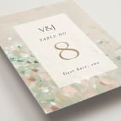 "english garden" - Table Numbers in Daffodil by Lindsay Megahed - Detail