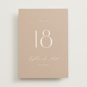 "Ophelia" - Table Numbers in Dusty Rose by Kelly Schmidt - Front