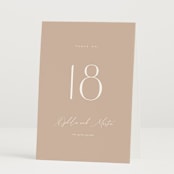 "Ophelia" - Table Numbers in Dusty Rose by Kelly Schmidt - Folded
