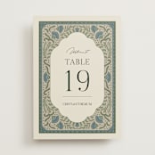 "Century" - Table Numbers in Robins Egg by Jen Owens - Front