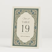 "Century" - Table Numbers in Robins Egg by Jen Owens - Folded