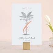 "Palm" - Table Numbers in Salmon by Lauren Chism - Front