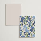 "Irises" - Table Numbers in Natural by Everett Paper Goods - Back of Card Options