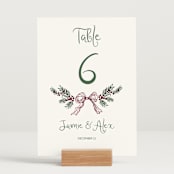 "Holidays ink doodles" - Table Numbers in Enchanted Holiday by Cass Loh - Displayed (stand not included)