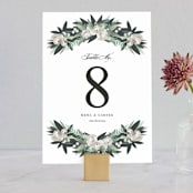"Wall Flower" - Table Numbers in Greenery by Jennifer Postorino - Front