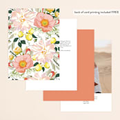 "Spring Blooms" - Table Numbers in Blush by Susan Moyal - Back of Card Options