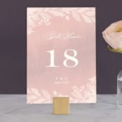 "Summer Bliss" - Table Numbers in Blush by Grace Kreinbrink - Front