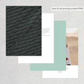 "Big City - Chicago" - Table Numbers in Pale Blue by Hooray Creative - Back of Card Options
