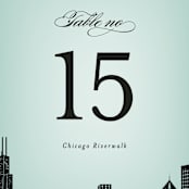 "Big City - Chicago" - Table Numbers in Pale Blue by Hooray Creative - Detail