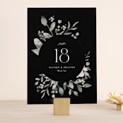 "Enchanted fields" - Table Numbers in Noir by Jennifer Wick - Front