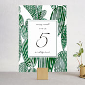 "Painted Cacti" - Table Numbers in Cactus by Olivia Raufman - Front