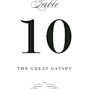 "Understated Elegance" - Table Numbers in Cotton by Kimberly FitzSimons - Detail