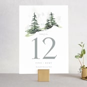 "On the Slopes" - Table Numbers in Fog by Mere Paper - Front