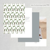 "On the Slopes" - Table Numbers in Fog by Mere Paper - Back of Card Options