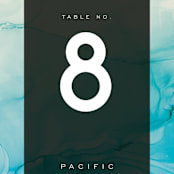 "Ombio" - Table Numbers in Aqua by GeekInk Design - Detail