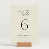 "Glide" - Table Numbers in Porcelain by Jennifer Postorino - Displayed (stand not included)