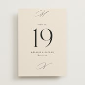 "Infinite" - Table Numbers in Ivory by Angela Thompson - Front