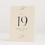 "Infinite" - Table Numbers in Ivory by Angela Thompson - Folded