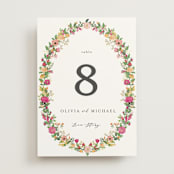 "Meadow Love" - Table Numbers in Tropical by Susan Moyal - Front