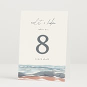 "waves" - Table Numbers in Beachy by Pixel and Hank - Folded