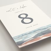 "waves" - Table Numbers in Beachy by Pixel and Hank - Detail