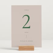 "wellness" - Table Numbers in Vineyard by Sumak Studio - Displayed (stand not included)