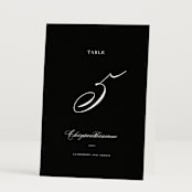 "Classically Elegant" - Table Numbers in Snow by Brandy Folse - Folded