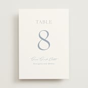 "Modern Air" - Table Numbers in Dusty Blue by Stacey Meacham - Front