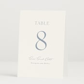 "Modern Air" - Table Numbers in Dusty Blue by Stacey Meacham - Folded