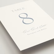 "Modern Air" - Table Numbers in Dusty Blue by Stacey Meacham - Detail