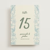 "Bloom" - Table Numbers in Waterfall by Kelly Watkins - Front