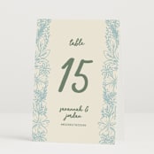 "Bloom" - Table Numbers in Waterfall by Kelly Watkins - Folded