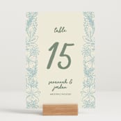"Bloom" - Table Numbers in Waterfall by Kelly Watkins - Displayed (stand not included)