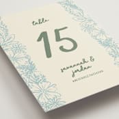 "Bloom" - Table Numbers in Waterfall by Kelly Watkins - Detail