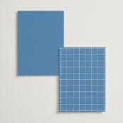 "Brooklyn" - Table Numbers in Cerulean by Ellen Schlegelmilch - Back of Card Options