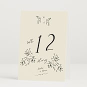 "Sundaland Gardens" - Table Numbers in Ivory by Ani Somi - Folded
