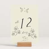 "Sundaland Gardens" - Table Numbers in Ivory by Ani Somi - Displayed (stand not included)