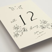 "Sundaland Gardens" - Table Numbers in Ivory by Ani Somi - Detail