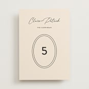 "Script and Monogram" - Table Numbers in Sand by Carolyn MacLaren - Front