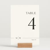 "Align" - Table Numbers in Cotton by Jennifer Postorino - Displayed (stand not included)