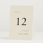 "Simply" - Table Numbers in Linen by Brianne Larsen - Folded
