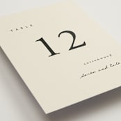 "Simply" - Table Numbers in Linen by Brianne Larsen - Detail
