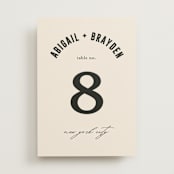 "Spin" - Table Numbers in Cream by Pixel and Hank - Front