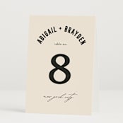 "Spin" - Table Numbers in Cream by Pixel and Hank - Folded