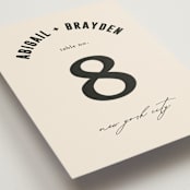 "Spin" - Table Numbers in Cream by Pixel and Hank - Detail